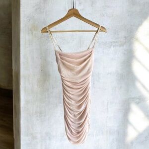 🍀SALE🍀Cream Ruched Dress